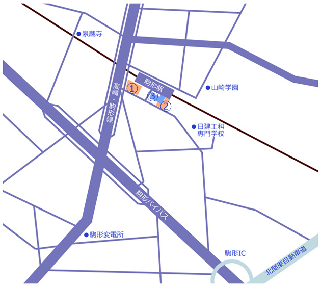 駒形駅周辺地図