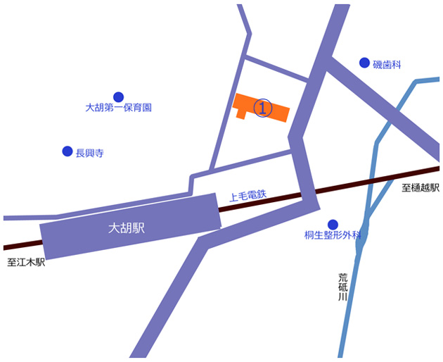 大胡駅周辺地図