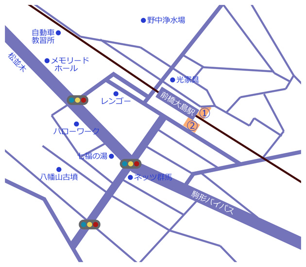 前橋大島駅地図